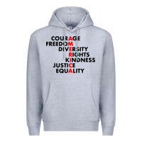 Heather Grey anti trump resist Premium Hoodie - linhVisuals