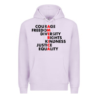 Lilac anti trump resist Premium Hoodie - linhVisuals