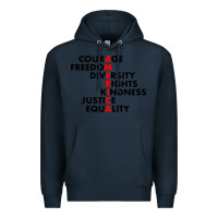 Navy anti trump resist Premium Hoodie - linhVisuals
