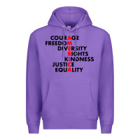 Purple anti trump resist Premium Hoodie - linhVisuals