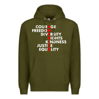 Army Green anti trump resist Premium Hoodie - linhVisuals