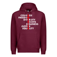 Burgundy anti trump resist Premium Hoodie - linhVisuals