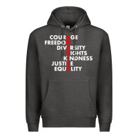 Charcoal Heather anti trump resist Premium Hoodie - linhVisuals