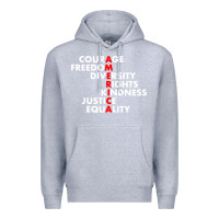 Heather Grey anti trump resist Premium Hoodie - linhVisuals