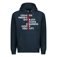 Navy anti trump resist Premium Hoodie - linhVisuals
