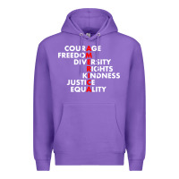 Purple anti trump resist Premium Hoodie - linhVisuals