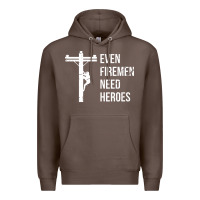 Coffee even firemen need heroes lineworker powerline technician premium Premium Hoodie - linhVisuals