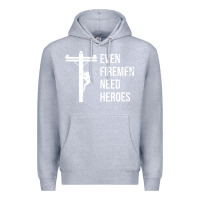 Heather Grey even firemen need heroes lineworker powerline technician premium Premium Hoodie - linhVisuals