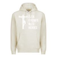 Oatmeal Heather even firemen need heroes lineworker powerline technician premium Premium Hoodie - linhVisuals