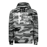 Slate Camo even firemen need heroes lineworker powerline technician premium Premium Hoodie - linhVisuals