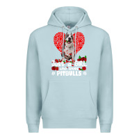 Blue Mist pitbull lover dog roses funny just a girl who loves pitbull 213 pitbul Premium Hoodie - linhVisuals