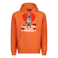 Carrot pitbull lover dog roses funny just a girl who loves pitbull 213 pitbul Premium Hoodie - linhVisuals