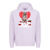 Lilac pitbull lover dog roses funny just a girl who loves pitbull 213 pitbul Premium Hoodie - linhVisuals