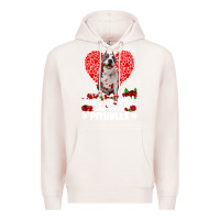 Pale Pink pitbull lover dog roses funny just a girl who loves pitbull 213 pitbul Premium Hoodie - linhVisuals