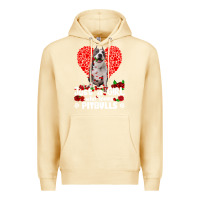Pina Colada pitbull lover dog roses funny just a girl who loves pitbull 213 pitbul Premium Hoodie - linhVisuals