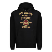 Black us army combat engineer combat engineer veteran gift pullover hoodie Premium Hoodie - linhVisuals
