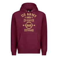 Burgundy us army combat engineer combat engineer veteran gift pullover hoodie Premium Hoodie - linhVisuals