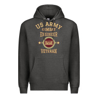 Charcoal Heather us army combat engineer combat engineer veteran gift pullover hoodie Premium Hoodie - linhVisuals