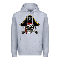 Heather Grey pi rate 3 14 Premium Hoodie - linhVisuals