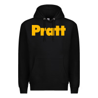 Black Pratt Institute Premium Hoodie - linhVisuals