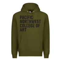 Army Green Pacific Northwest College of Art Premium Hoodie - linhVisuals