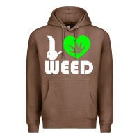 Chestnut i love weed fun Premium Hoodie - linhVisuals
