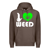 Coffee i love weed fun Premium Hoodie - linhVisuals