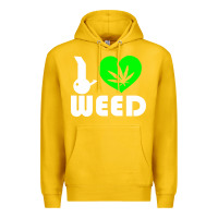 Lemon i love weed fun Premium Hoodie - linhVisuals