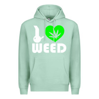 Seafoam i love weed fun Premium Hoodie - linhVisuals
