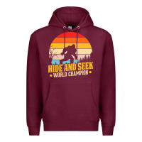 Burgundy hide and seek world champion bigfoot t  shirt hide and seek world cham Premium Hoodie - linhVisuals