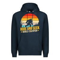 Navy hide and seek world champion bigfoot t  shirt hide and seek world cham Premium Hoodie - linhVisuals