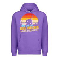 Purple hide and seek world champion bigfoot t  shirt hide and seek world cham Premium Hoodie - linhVisuals