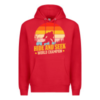 Red hide and seek world champion bigfoot t  shirt hide and seek world cham Premium Hoodie - linhVisuals