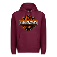 Burgundy enjoy jesus christ heavenly devoted son parody religious tee t shirt Premium Hoodie - linhVisuals