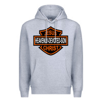 Heather Grey enjoy jesus christ heavenly devoted son parody religious tee t shirt Premium Hoodie - linhVisuals
