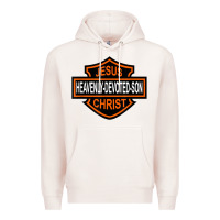Pale Pink enjoy jesus christ heavenly devoted son parody religious tee t shirt Premium Hoodie - linhVisuals