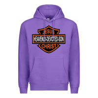 Purple enjoy jesus christ heavenly devoted son parody religious tee t shirt Premium Hoodie - linhVisuals