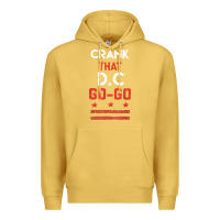 Antique Gold vintage washington d.c crank that go go music design gift. t shirt Premium Hoodie - linhVisuals
