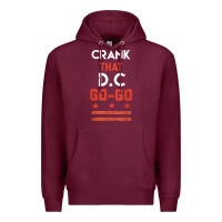 Burgundy vintage washington d.c crank that go go music design gift. t shirt Premium Hoodie - linhVisuals