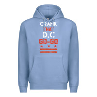 Colony Blue vintage washington d.c crank that go go music design gift. t shirt Premium Hoodie - linhVisuals