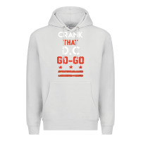 Dove Grey vintage washington d.c crank that go go music design gift. t shirt Premium Hoodie - linhVisuals