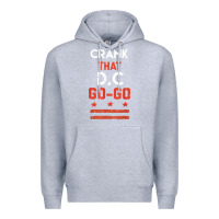 Heather Grey vintage washington d.c crank that go go music design gift. t shirt Premium Hoodie - linhVisuals
