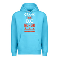 Ocean Blue vintage washington d.c crank that go go music design gift. t shirt Premium Hoodie - linhVisuals