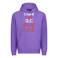 Purple vintage washington d.c crank that go go music design gift. t shirt Premium Hoodie - linhVisuals
