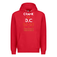 Red vintage washington d.c crank that go go music design gift. t shirt Premium Hoodie - linhVisuals