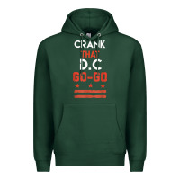 Sports Green vintage washington d.c crank that go go music design gift. t shirt Premium Hoodie - linhVisuals