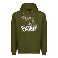 Army Green great lakes shaped men women petoskey stone michigan rocks pullover ho Premium Hoodie - linhVisuals