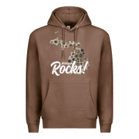 Chestnut great lakes shaped men women petoskey stone michigan rocks pullover ho Premium Hoodie - linhVisuals