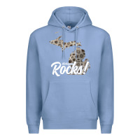 Colony Blue great lakes shaped men women petoskey stone michigan rocks pullover ho Premium Hoodie - linhVisuals