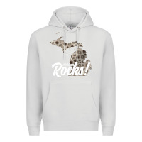 Dove Grey great lakes shaped men women petoskey stone michigan rocks pullover ho Premium Hoodie - linhVisuals